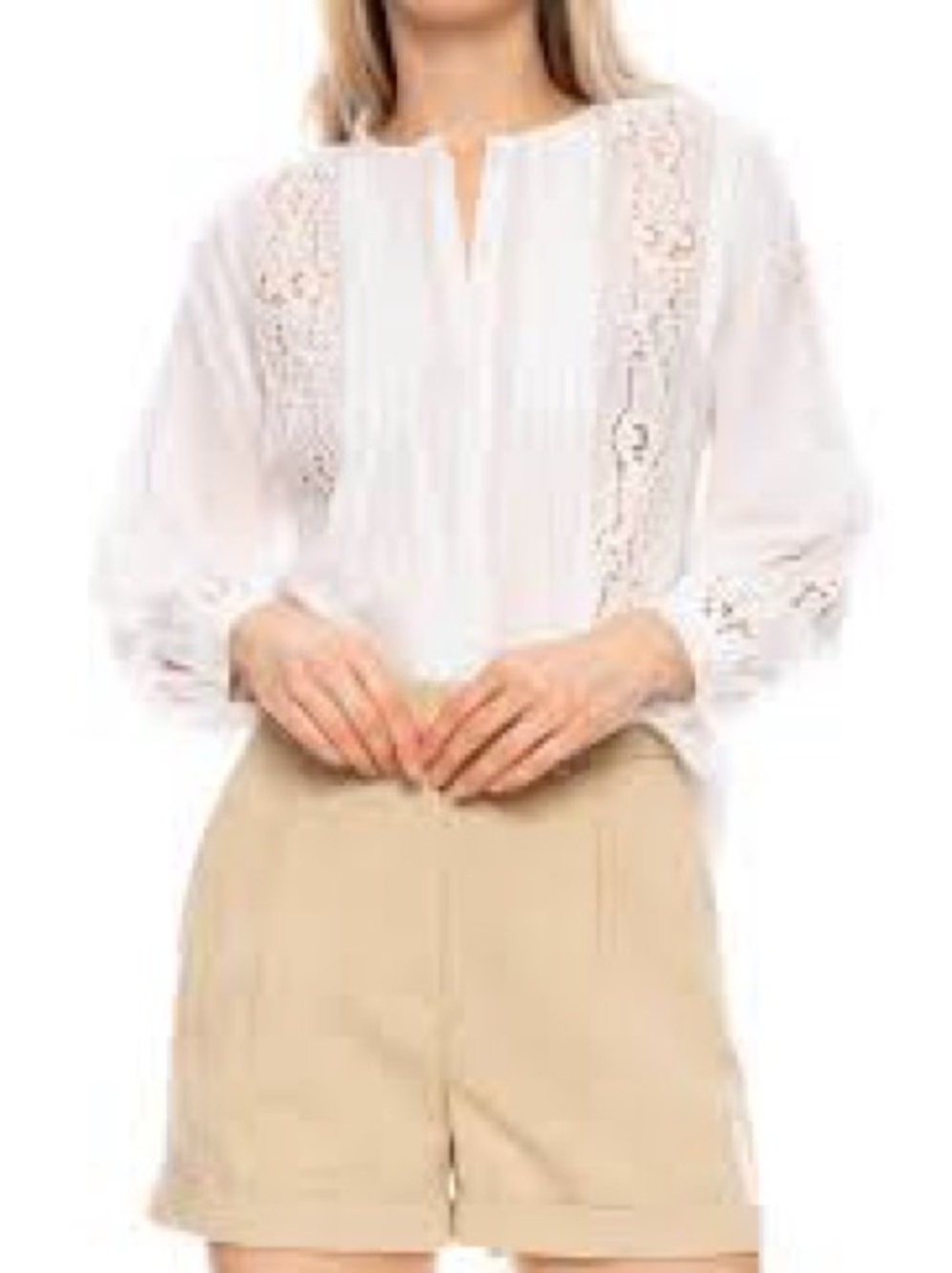 Nili LOTAN White Lace Fiona Top Shirt Size: XS